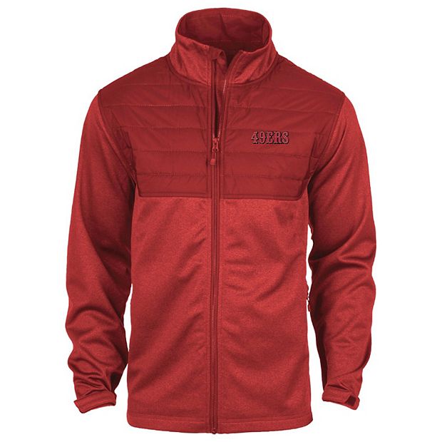 San Francisco 49ers Cutter & Buck Cascade Eco Sherpa Fleece Mens Quarter  Zip Jacket - Cutter & Buck