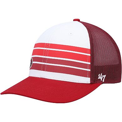 Youth '47 White/Scarlet San Francisco 49ers Cove Trucker Snapback Hat
