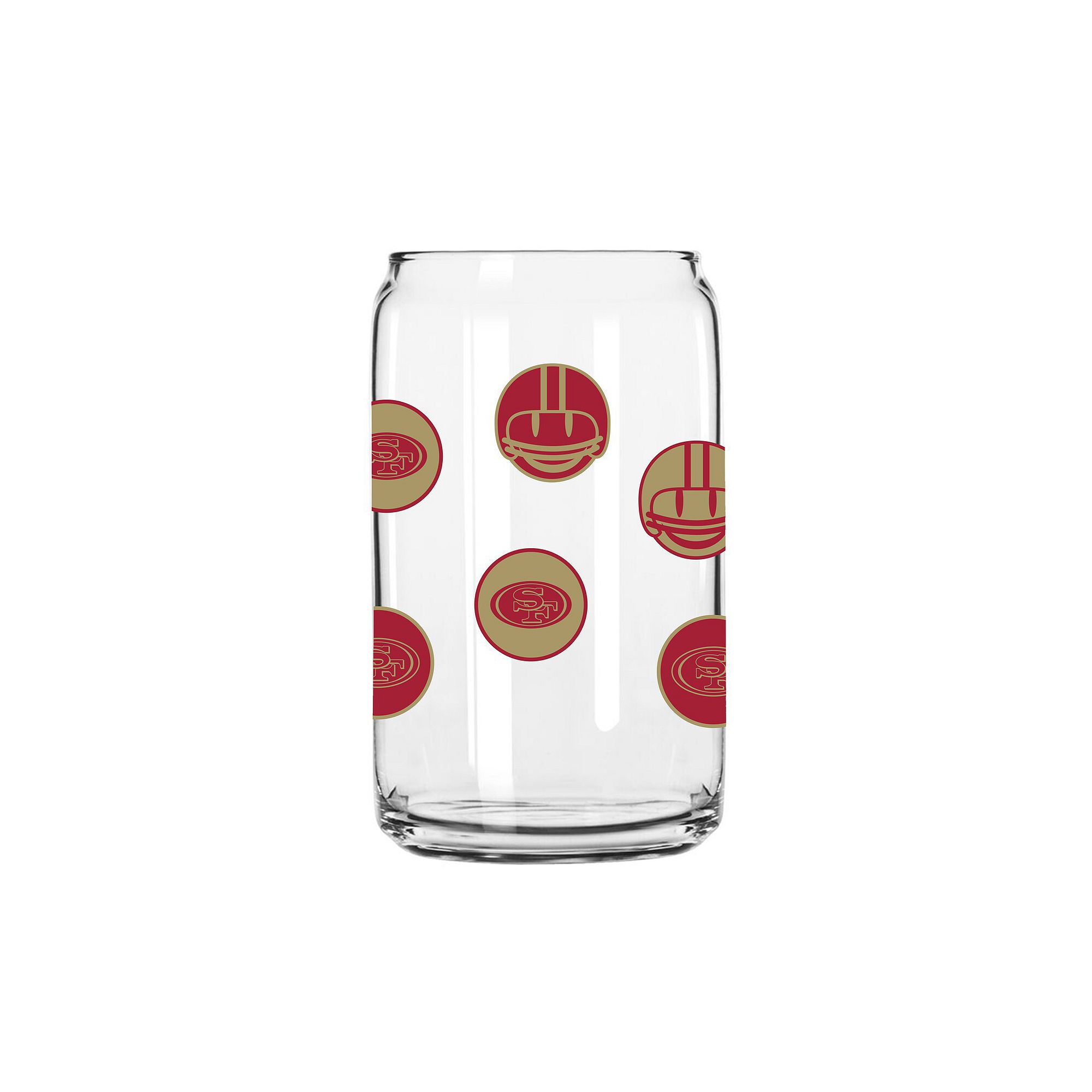 San Francisco 49ers 16oz. Smiley Can Glass, Team