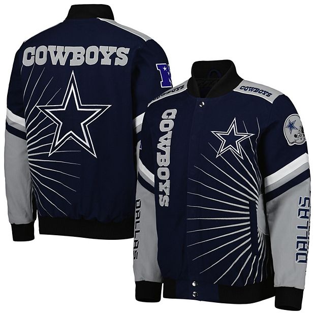 Men's G-III Sports by Carl Banks Navy/Silver Dallas Cowboys Extreme Red  Zone Full-Snap