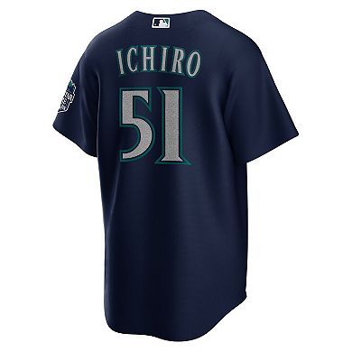 Men's Nike Ichiro Suzuki Navy Seattle Mariners Alternate Replica Player Jersey