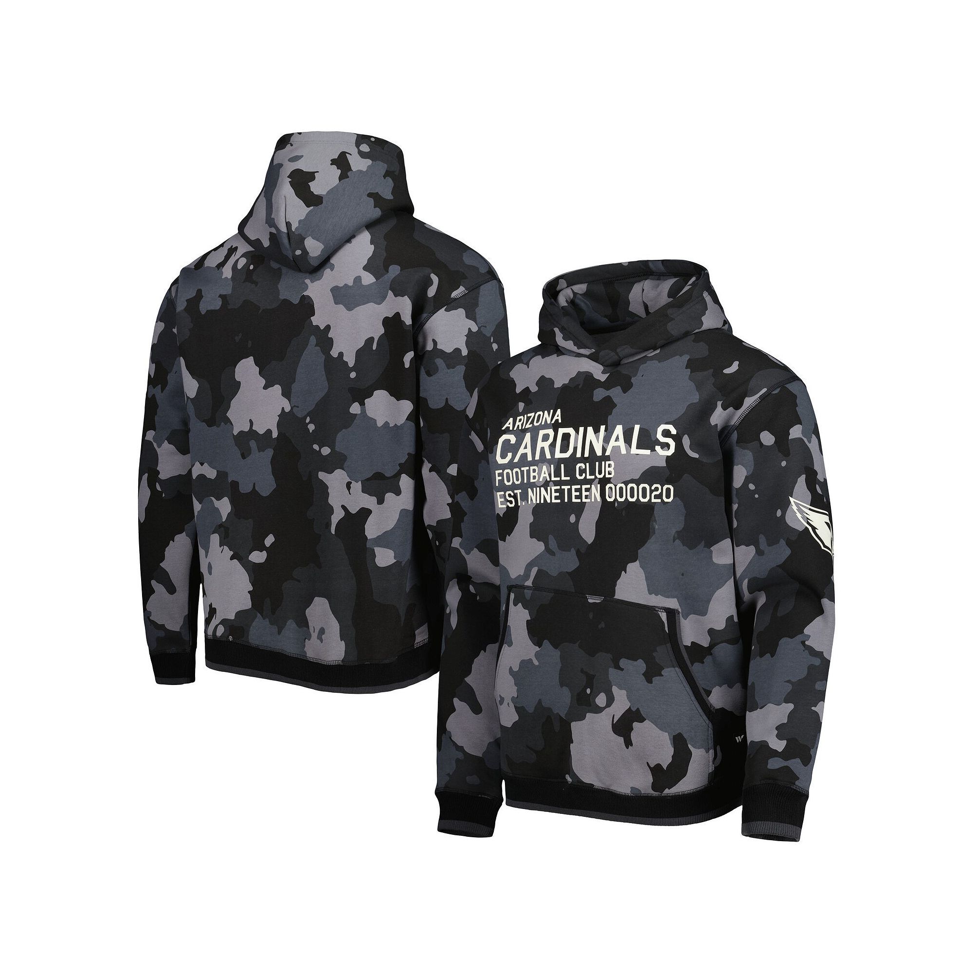 Mens The Wild Collective Black Arizona Cardinals Camo Pullover Hoodie, Siz