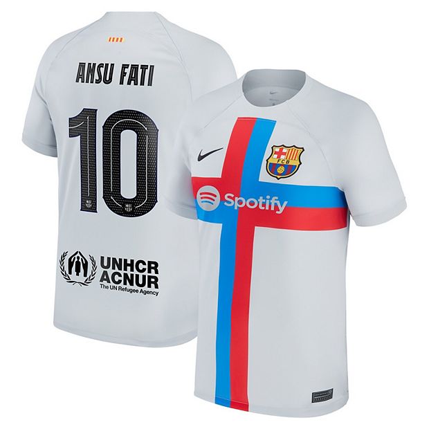 Men's Nike Ansu Fati Gray Barcelona 2022/23 Third Breathe