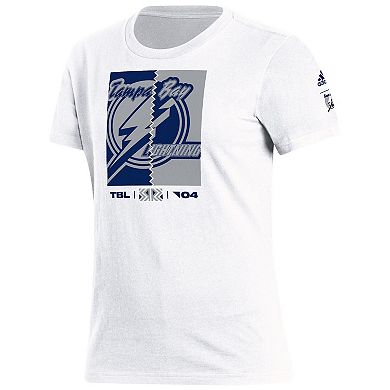Women's adidas White Tampa Bay Lightning Reverse Retro 2.0 Playmaker T-Shirt