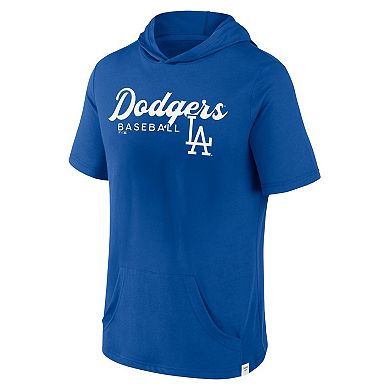 Men's Fanatics Branded Royal Los Angeles Dodgers Offensive Strategy Short Sleeve Pullover Hoodie