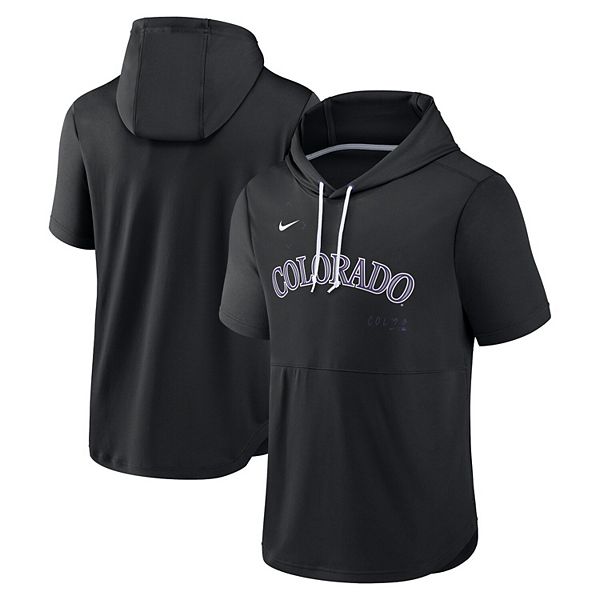 Men's Nike Black Colorado Rockies Springer Short Sleeve Team Pullover ...