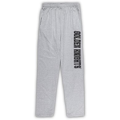 Men's Vegas Golden Knights Black/Heather Gray Big & Tall T-Shirt & Pants Lounge Set