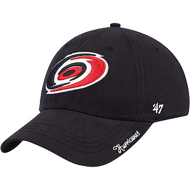 Women's '47 Black Carolina Hurricanes Miata Clean Up Adjustable Hat
