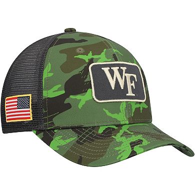 Men's Nike  Camo/Black Wake Forest Demon Deacons Classic99 Veterans Day Trucker Snapback Hat