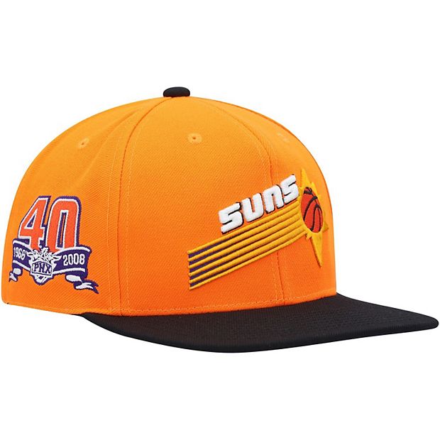 Men's Mitchell & Ness Orange/Black Phoenix Suns Hardwood Classics 40th  Anniversary Team Side Fitted Hat