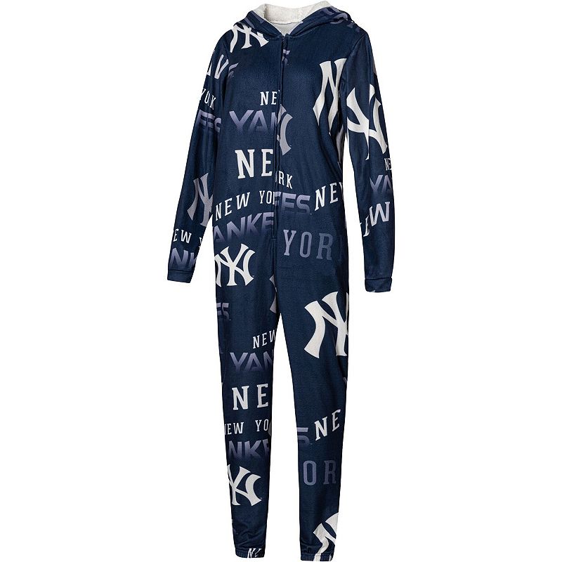 Womens Concepts Sport Navy New York Yankees Windfall Union Full-Zip Pajama