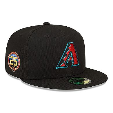 Men's New Era Black Arizona Diamondbacks 25th Anniversary 59FIFTY ...