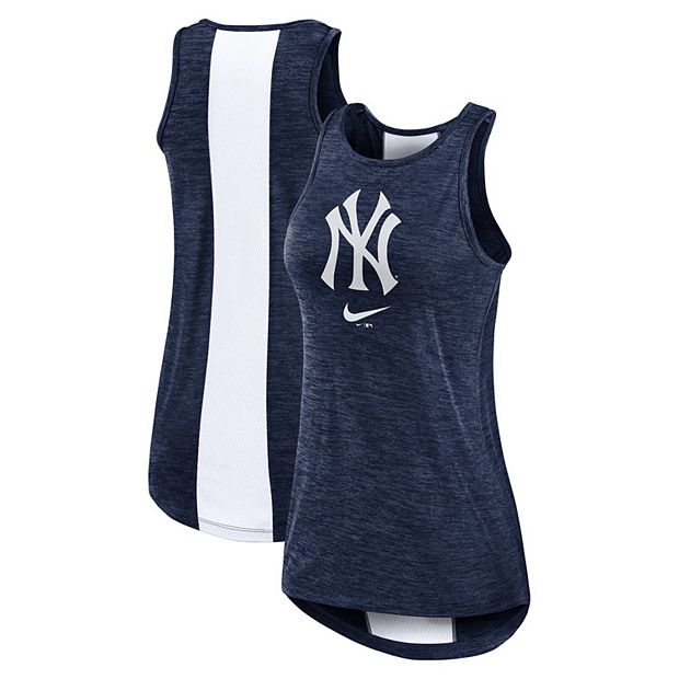 Women's New York Yankees Nike Navy Right Mix High Neck Tank Top