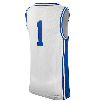 Youth Nike #1 White Duke Blue Devils Icon Replica Basketball Jersey