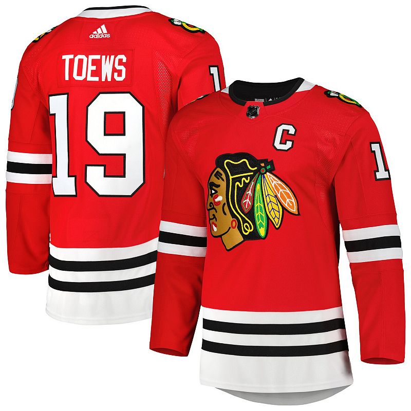 Mens adidas Jonathan Toews Red Chicago Blackhawks Captain Patch Home Prime