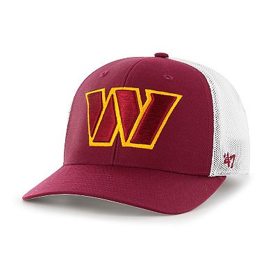 Men's '47 Burgundy/White Washington Commanders Trophy Trucker Flex Hat