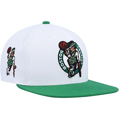 Men's Mitchell & Ness White/Green Boston Celtics Side Core 2.0