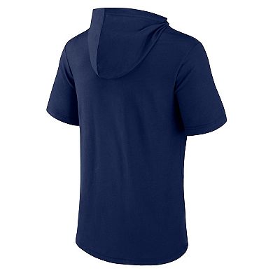 Men's Fanatics Branded Navy Chicago White Sox Offensive Strategy Short Sleeve Pullover Hoodie