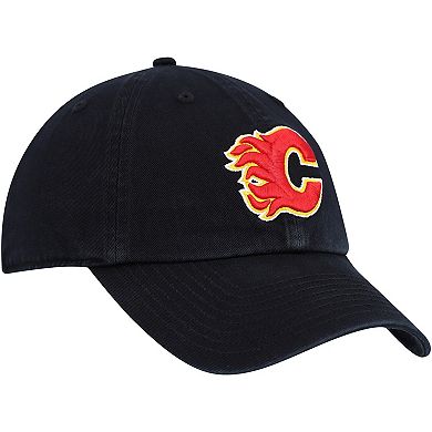 Men's '47 Black Calgary Flames Alternate Clean Up Adjustable Hat