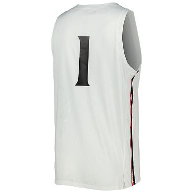 Men's Under Armour #1 White Cincinnati Bearcats Team Replica Basketball Jersey