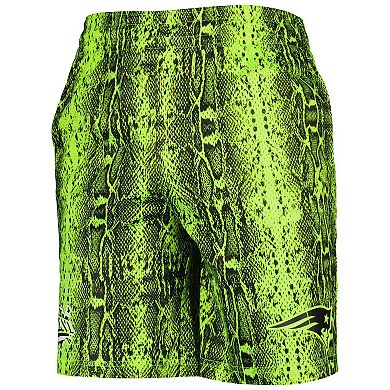 Men's New Era Neon Green New England Patriots Summer Pop Shorts