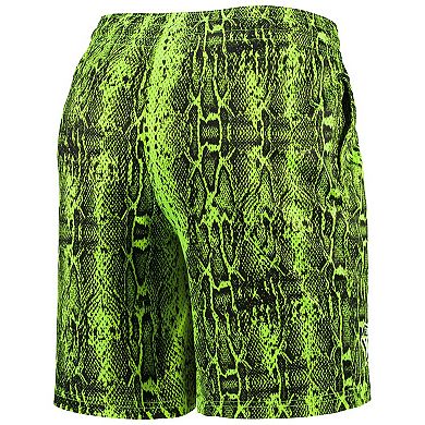 Men's New Era Neon Green New England Patriots Summer Pop Shorts