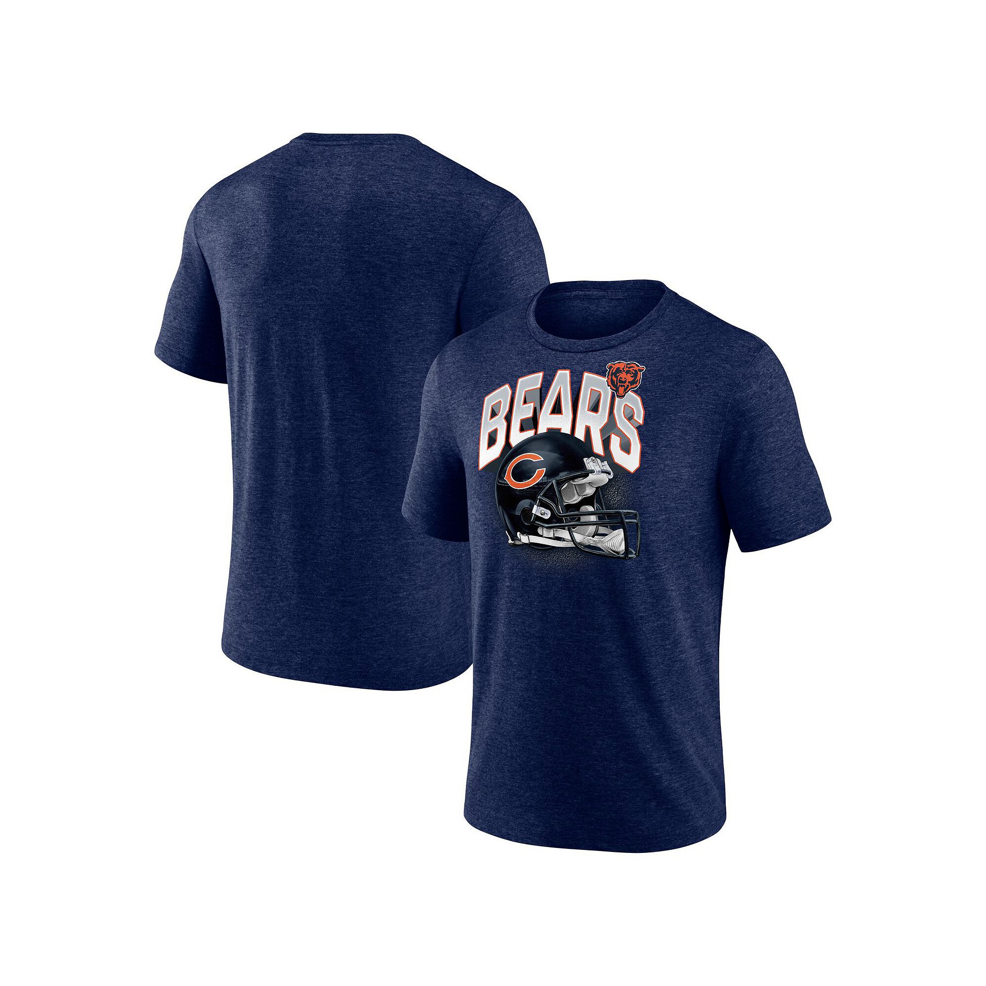 Mens Fanatics Branded Heathered Navy Chicago Bears End Around Tri-Blend T-