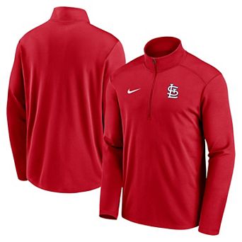 Men's Nike Red St. Louis Cardinals Agility Pacer Performance Half-Zip Top