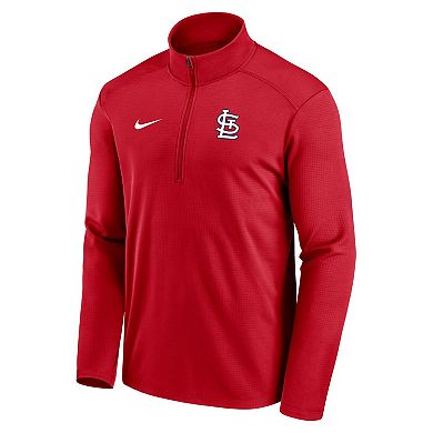 Men's Nike Red St. Louis Cardinals Agility Pacer Lightweight Performance Half-Zip Top