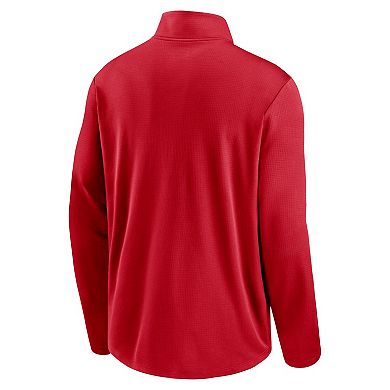 Men's Nike Red St. Louis Cardinals Agility Pacer Performance Half-Zip Top