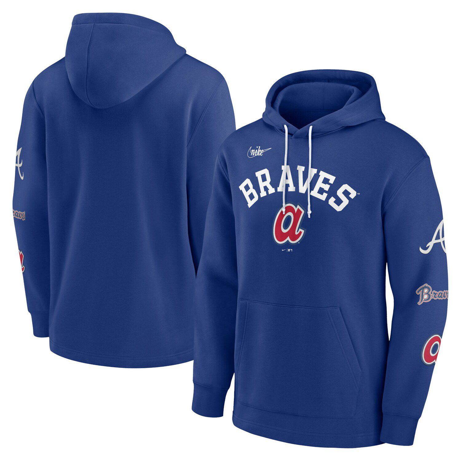 Atlanta Braves Antigua Victory Pullover Sweatshirt - Red