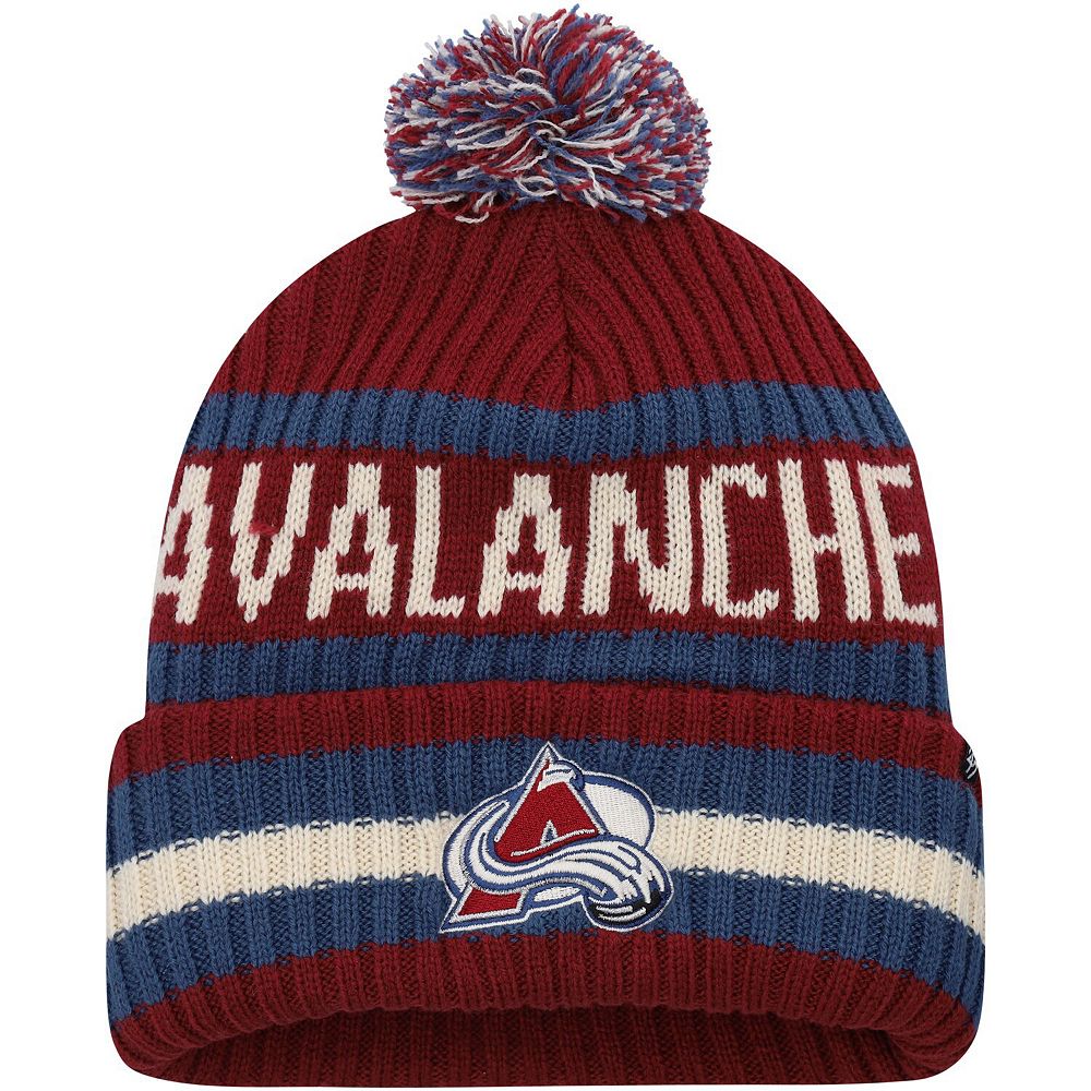 Bonnet Colorado Avalanche NHL - Pompon Tricoté Bleu - Homme Hiver
