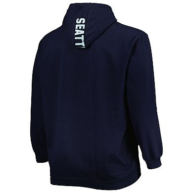 Men's Deep Sea Blue Seattle Kraken Big & Tall Fleece Pullover Hoodie