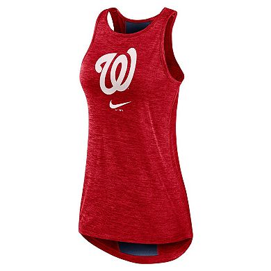Women's Nike Red Washington Nationals Dri-FIT Performance Right Mix High Neck Tank Top