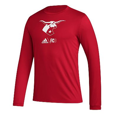 Men's adidas Red FC Dallas Icon Long Sleeve T-Shirt