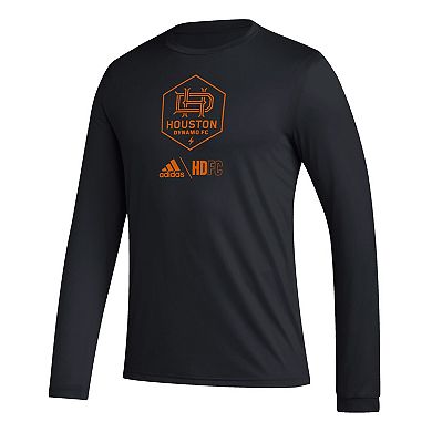 Men's adidas Black Houston Dynamo FC Icon Long Sleeve T-Shirt
