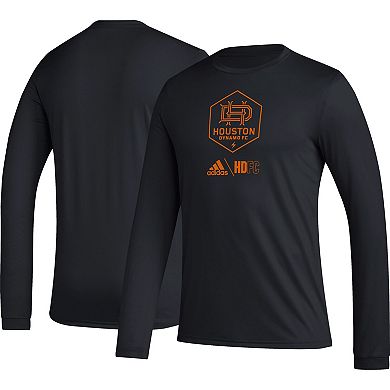 Men's adidas Black Houston Dynamo FC Icon Long Sleeve T-Shirt