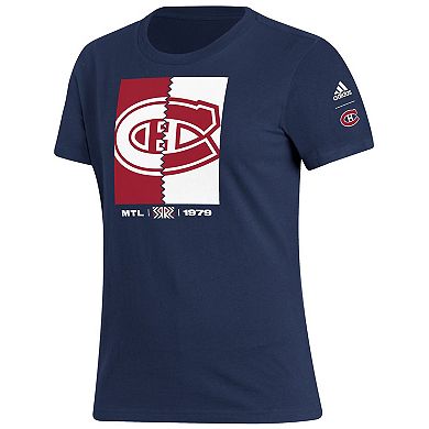 Women's adidas Navy Montreal Canadiens Reverse Retro 2.0 Playmaker T-Shirt