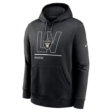 Men's Nike Black Las Vegas Raiders City Code Club Fleece Pullover Hoodie