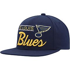 St. Louis Blues Mitchell & Ness Vintage Snapback Hat - Cream/Blue