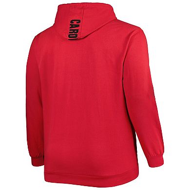 Men's Red Carolina Hurricanes Big & Tall Fleece Pullover Hoodie