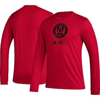 Men's adidas Red Atlanta United FC Icon Long Sleeve T-Shirt