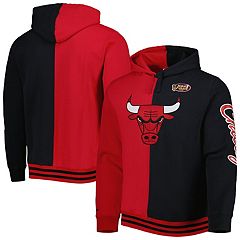 Men's Tommy Jeans White/Red Chicago Bulls Andrew Split Pullover Hoodie