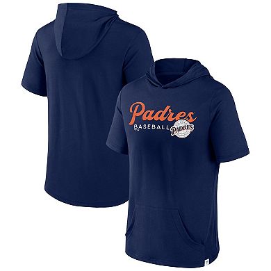 Men's Fanatics Branded Navy San Diego Padres Offensive Strategy Short Sleeve Pullover Hoodie