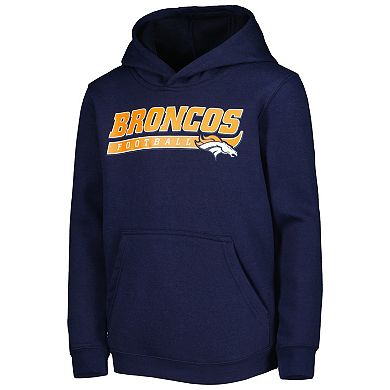 Youth Navy Denver Broncos Take the Lead Pullover Hoodie