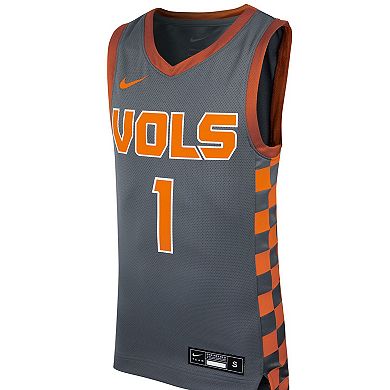 Youth Nike #1 Gray Tennessee Volunteers Icon Replica Basketball Jersey