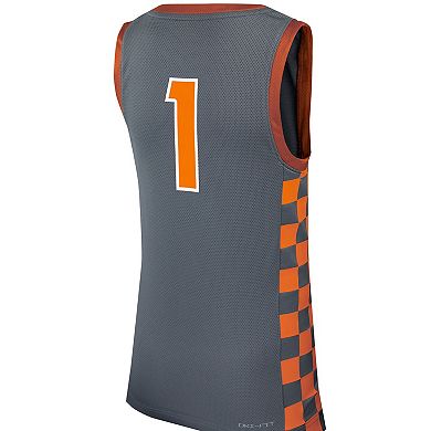 Youth Nike #1 Gray Tennessee Volunteers Icon Replica Basketball Jersey