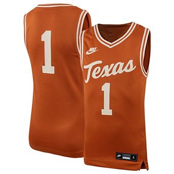 Youth Nike #1 Texas Orange Texas Longhorns Icon Replica Basketball Jersey