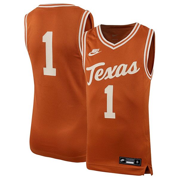 Vintage Rare Texas Longhorns Basketball Jersey Authentic Used Game Worn  Sewn