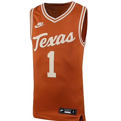 Youth Nike #1 Texas Orange Texas Longhorns Icon Replica Basketball Jersey